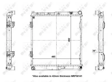 Радиатор, охлаждение двигателя NRF купить