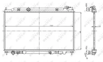Радиатор, охлаждение двигателя NRF купить