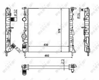 58023 NRF Радіатор охолодження NRF купить