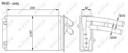 Теплообменник, отопление салона NRF купить