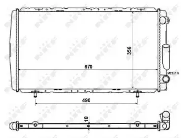 Радиатор, охлаждение двигателя NRF купить