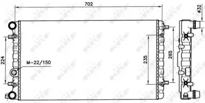 Радиатор, охлаждение двигателя NRF купить