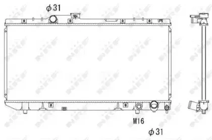 Радиатор, охлаждение двигателя NRF купить