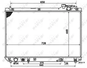 Радиатор, охлаждение двигателя NRF купить