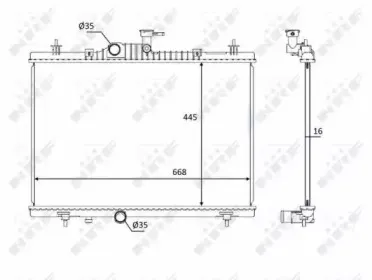 Радиатор, охлаждение двигателя NRF купить