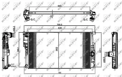 Радиатор, охлаждение двигателя NRF купить