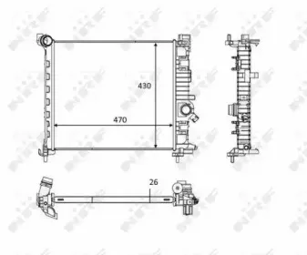 Радиатор, охлаждение двигателя NRF купить