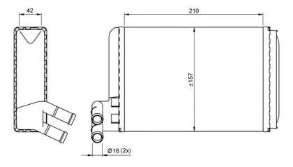 Теплообменник, отопление салона NRF купить