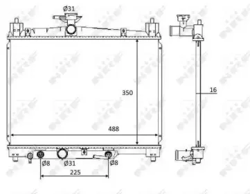 Радиатор, охлаждение двигателя NRF купить