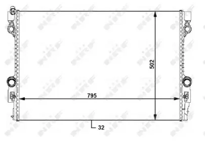 Радиатор, охлаждение двигателя NRF купить