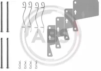 Комплектующие, колодки дискового тормоза A.B.S. купить