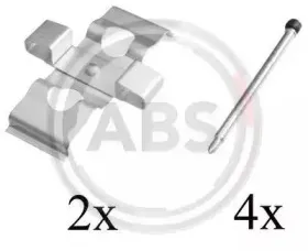 Комплектующие, колодки дискового тормоза A.B.S. купить