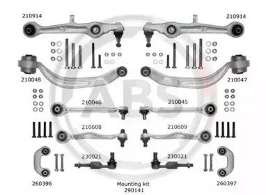 Ремкомплект, поперечный рычаг подвески A.B.S. купить