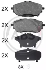 Комплект тормозных колодок, дисковый тормоз A.B.S. купить