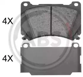 Комплект тормозных колодок, дисковый тормоз A.B.S. купить