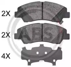 Комплект тормозных колодок, дисковый тормоз A.B.S. купить