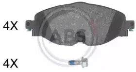 Комплект тормозных колодок, дисковый тормоз A.B.S. купить