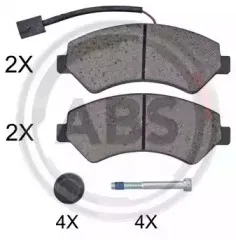 Комплект тормозных колодок, дисковый тормоз A.B.S. купить