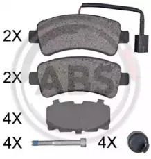 Комплект тормозных колодок, дисковый тормоз A.B.S. купить