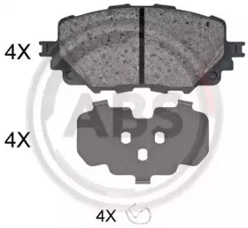 Комплект тормозных колодок, дисковый тормоз A.B.S. купить
