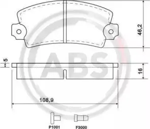 Комплект тормозных колодок, дисковый тормоз A.B.S. купить