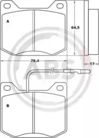 Комплект тормозных колодок, дисковый тормоз A.B.S. купить