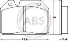 Комплект тормозных колодок, дисковый тормоз A.B.S. купить