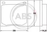 Комплект тормозных колодок, дисковый тормоз A.B.S. купить