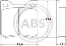 Комплект тормозных колодок, дисковый тормоз A.B.S. купить