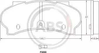 Комплект тормозных колодок, дисковый тормоз A.B.S. купить