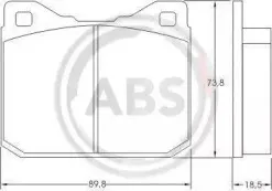 Комплект тормозных колодок, дисковый тормоз A.B.S. купить