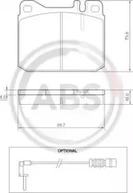Комплект тормозных колодок, дисковый тормоз A.B.S. купить