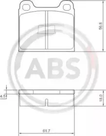 Комплект тормозных колодок, дисковый тормоз A.B.S. купить