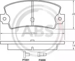 Комплект тормозных колодок, дисковый тормоз A.B.S. купить