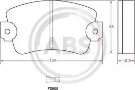 Комплект тормозных колодок, дисковый тормоз A.B.S. купить