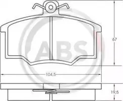 Комплект тормозных колодок, дисковый тормоз A.B.S. купить