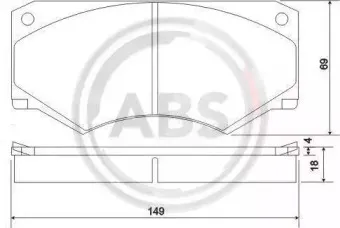 Комплект тормозных колодок, дисковый тормоз A.B.S. купить