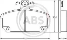 Комплект тормозных колодок, дисковый тормоз A.B.S. купить