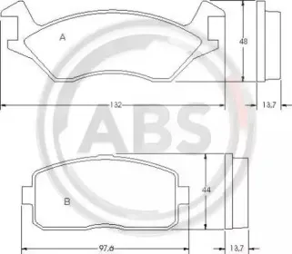 Комплект тормозных колодок, дисковый тормоз A.B.S. купить