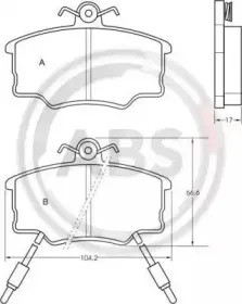 Комплект тормозных колодок, дисковый тормоз A.B.S. купить