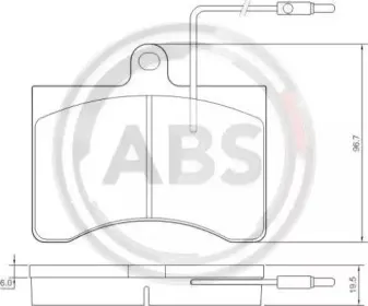 Комплект тормозных колодок, дисковый тормоз A.B.S. купить