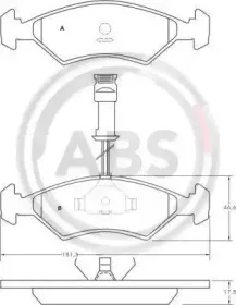 Комплект тормозных колодок, дисковый тормоз A.B.S. купить