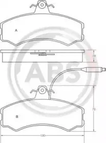 Комплект тормозных колодок, дисковый тормоз A.B.S. купить
