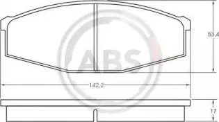 Комплект тормозных колодок, дисковый тормоз A.B.S. купить