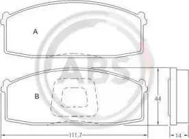 Комплект тормозных колодок, дисковый тормоз A.B.S. купить