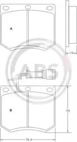 Комплект тормозных колодок, дисковый тормоз A.B.S. купить