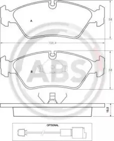 Комплект тормозных колодок, дисковый тормоз A.B.S. купить