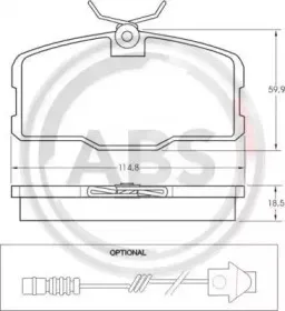 Комплект тормозных колодок, дисковый тормоз A.B.S. купить
