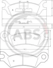 Комплект тормозных колодок, дисковый тормоз A.B.S. купить