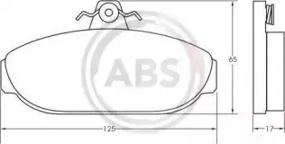 Комплект тормозных колодок, дисковый тормоз A.B.S. купить